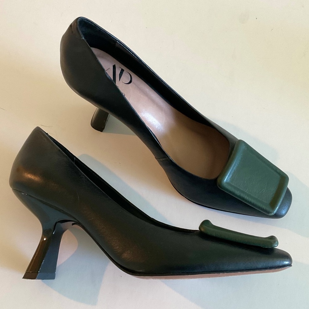 ATP ATELIER PIETRINI Italy Heels Black Green Size 37 - Picture 8 of 14